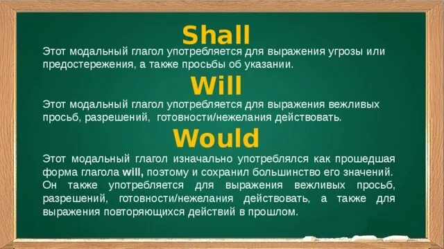 Модальные глаголы "Modal verbs"