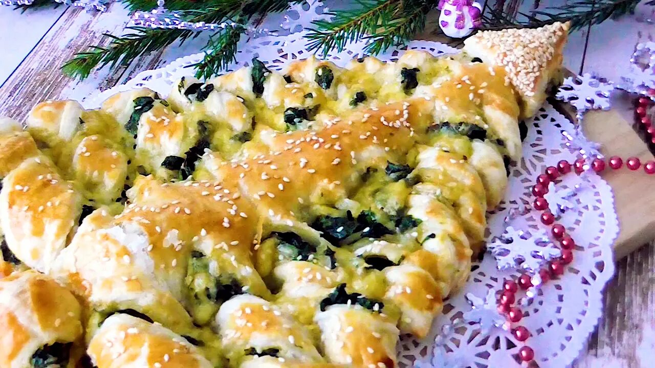 Елочка со шпинатом и сыром
