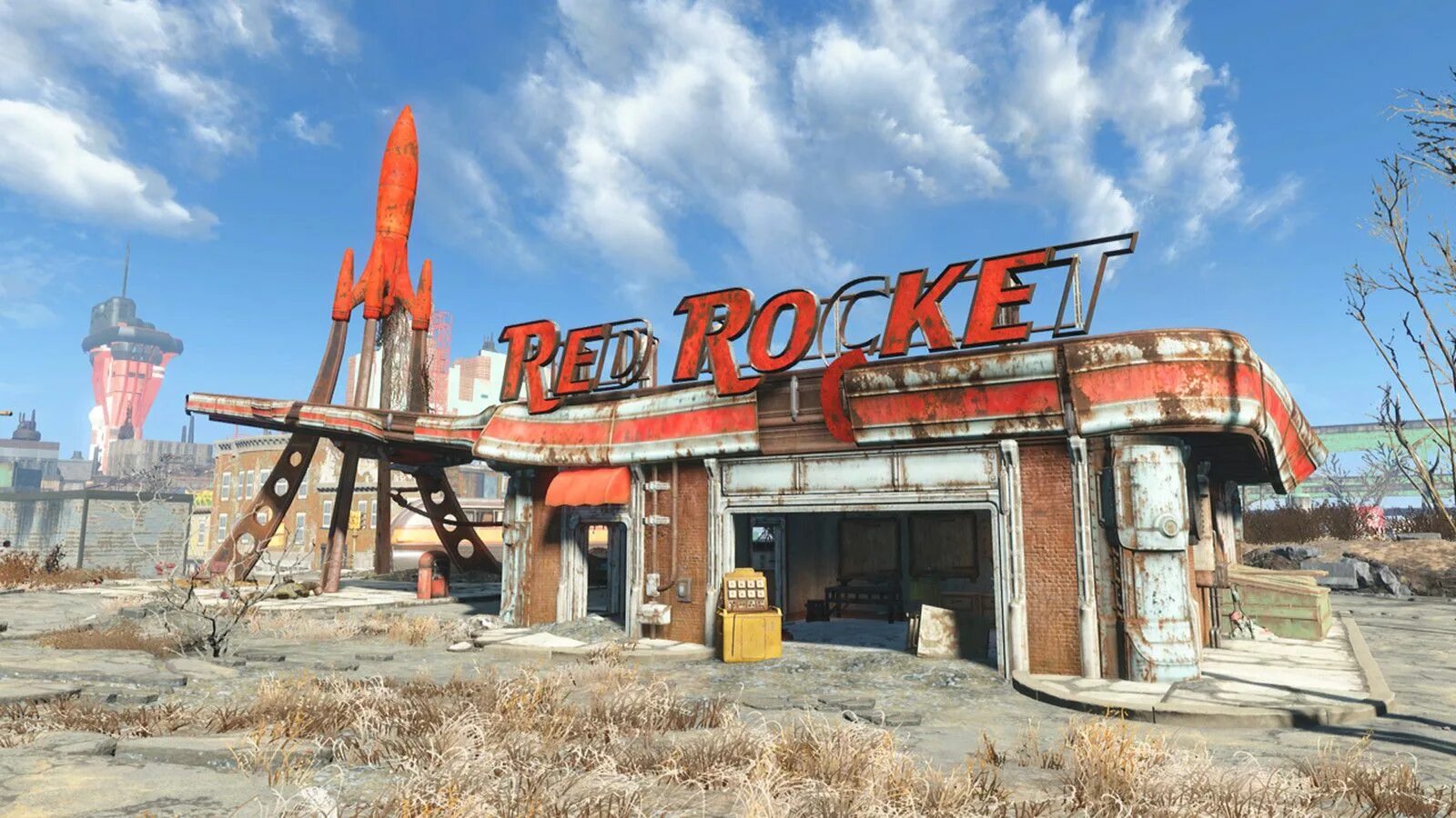 Fallout red. Фоллаут 4 ред рокет. красная ракета фоллаут. fallout 4 заправка красная ракета. красная ракета фоллаут 4.
