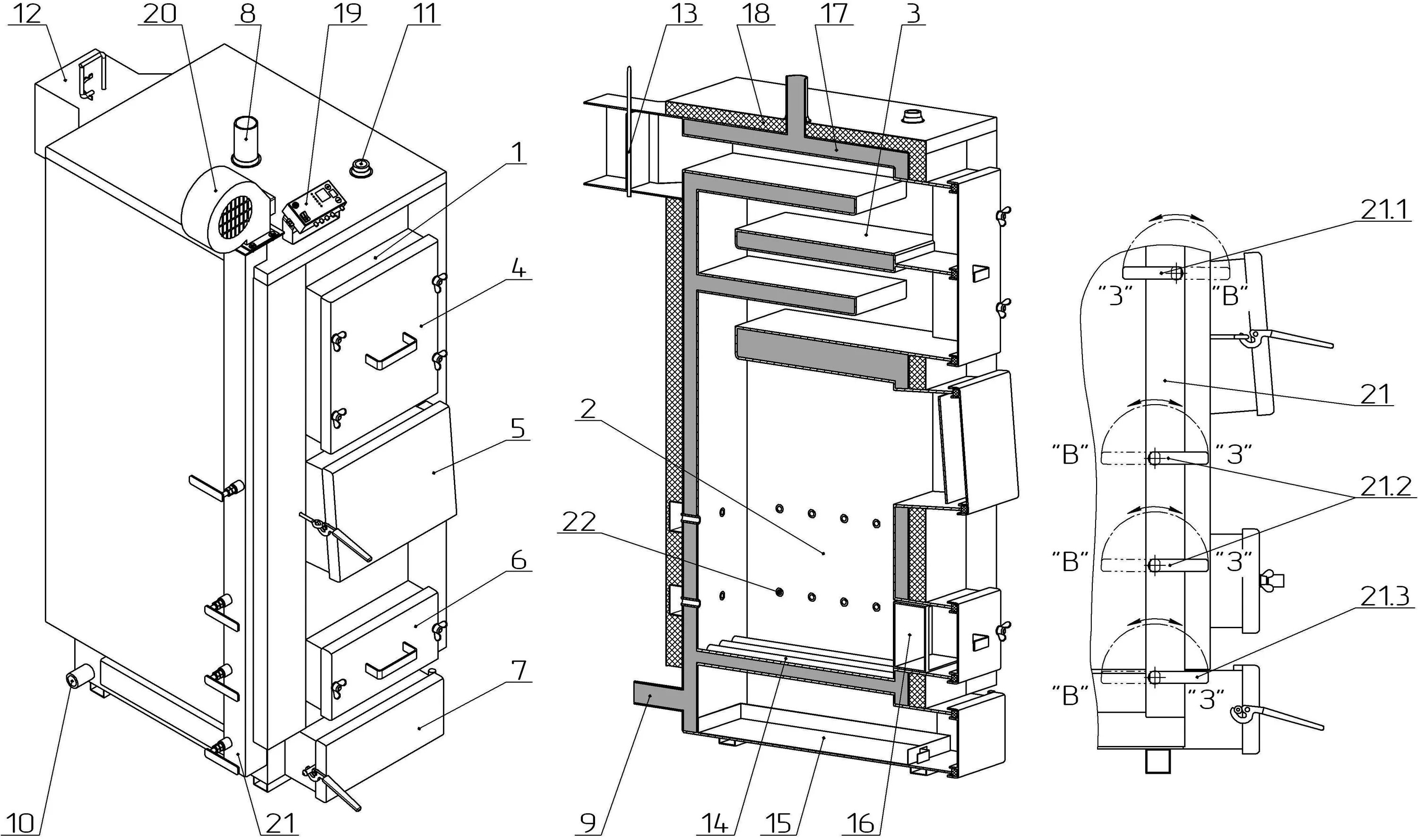 Отопительный контур котла. Чертеж твердотопливного котла длительного горения. Чертёж котла длительного горения на угле. Котёл твёрдотопливный длительного горения с водяным контуром схема. Чертеж твердотопливного котла 25 КВТ.