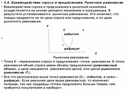 3 взаимодействие спроса и предложения