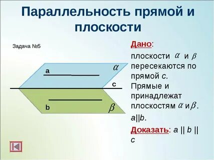 Параллельность прямой 10 класс