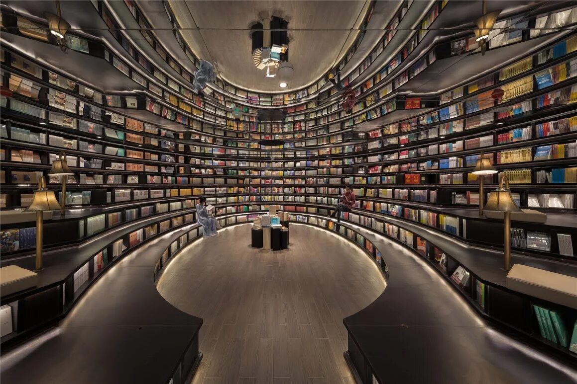 Car library. Zhongshuge bookstore, Ханчжоу, Китай. Современная библиотека. Красивая библиотека. Самые красивые библиотеки.