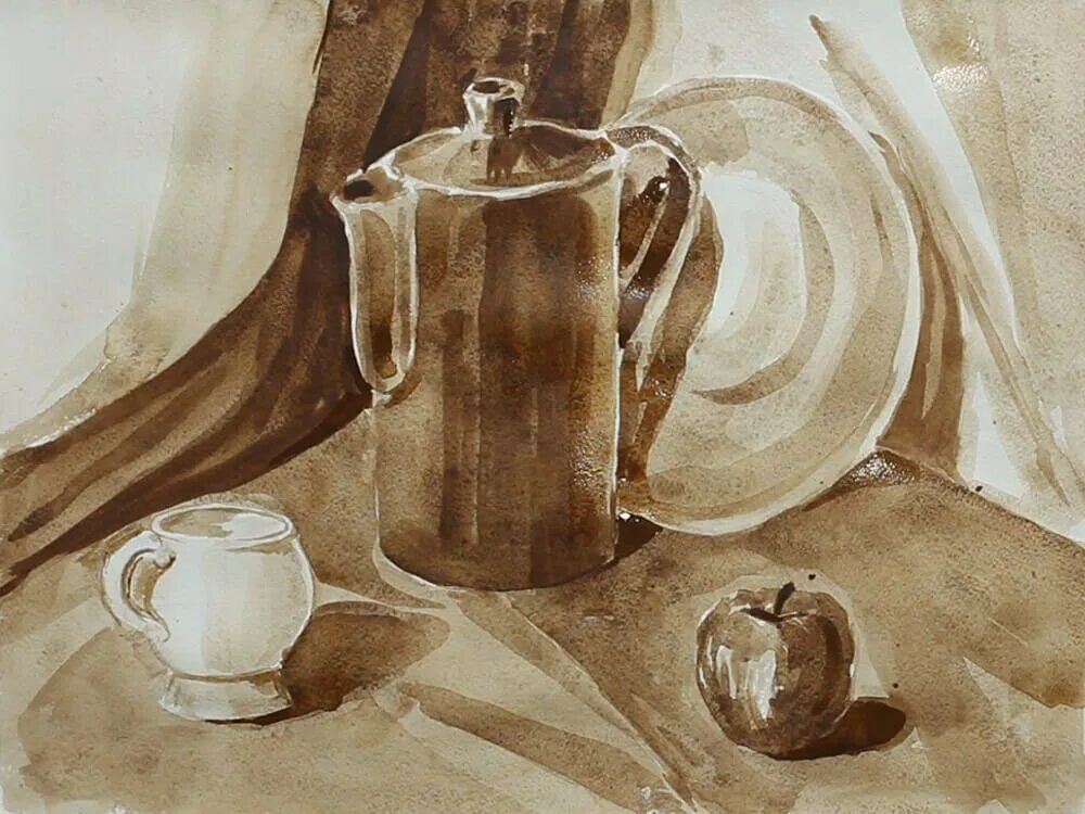 Натюрморт гризайль академия художеств. Гризайль акварелью художники. Андрияка гризайль натюрморт. Гризайль дега. Натюрморт в технике гризайль акварель.