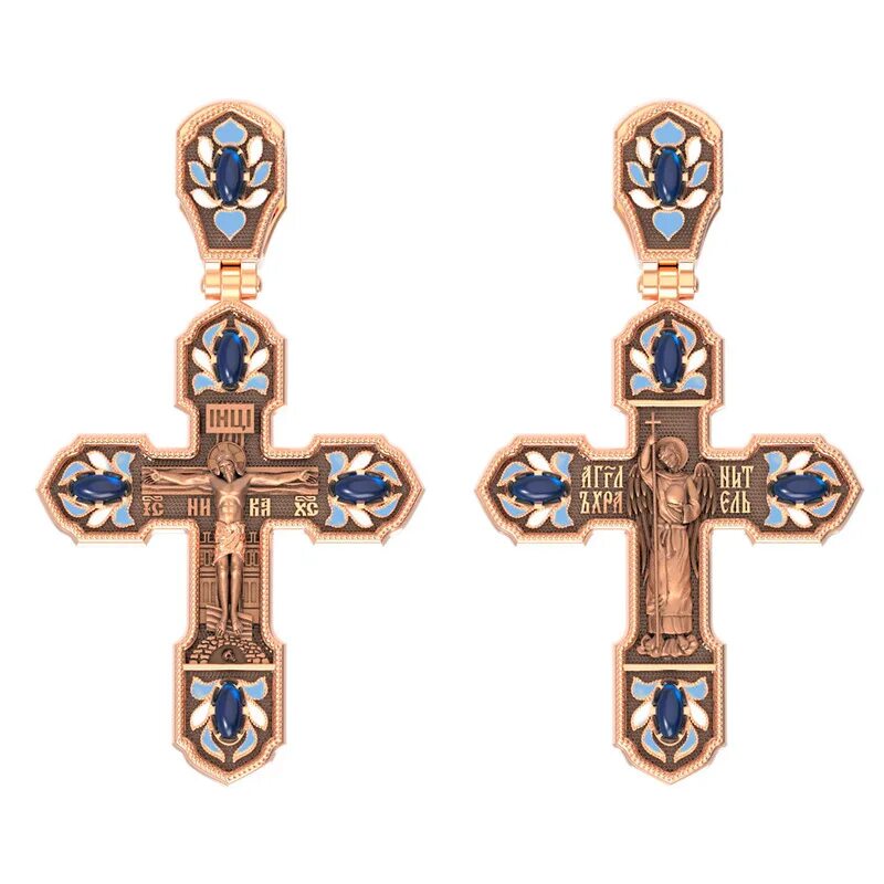Золотой крестик с сапфирами. Маленький крест. Ритуальная фурнитура для крестов. Средний крест. Кресты православные нательные из серебра.