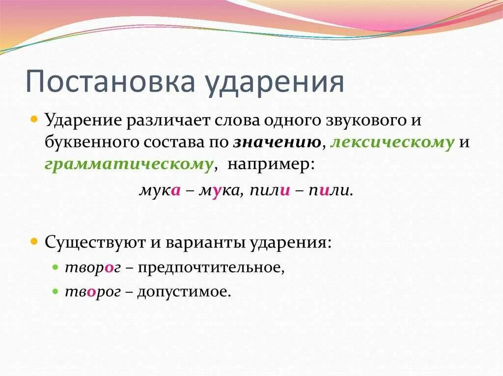 Способы постановки ударения в словах. Частые ошибки в ударениях. Расстановка ударений. Свободнее ударение. Способы постановки ударения в словах.