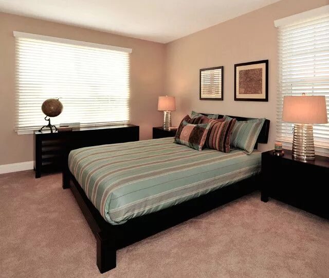 Коричневая кровать в интерьере сочетание цветов Bedroom interior, Remodel bedroom, Contemporary bedroom
