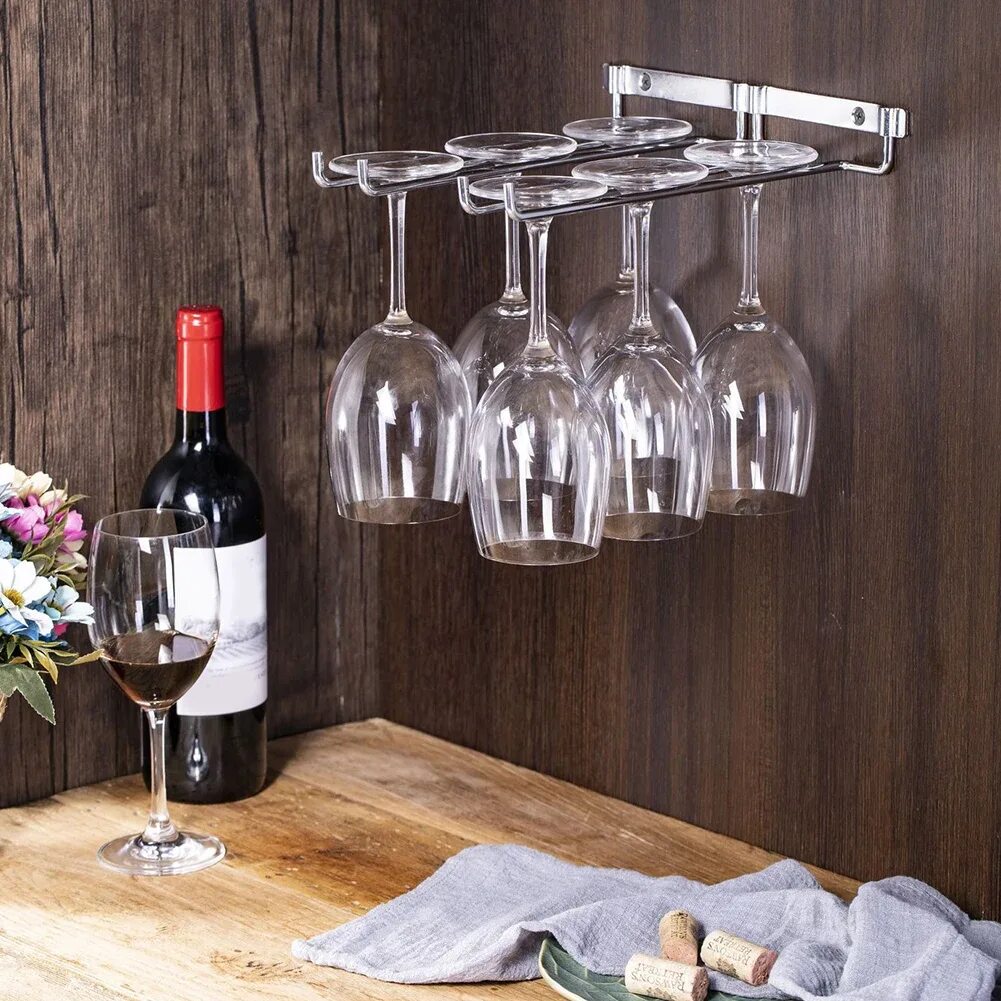 На кухне под бокалы. Держатель для бокалов. Stainless steel wine glass rack. Держатель для бокалов подвесной. Полка под бокалы на кухню.