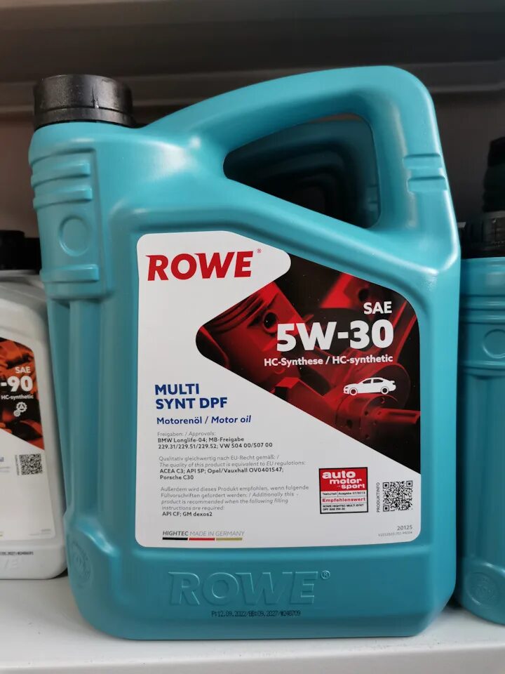 Rowe Hightec Multi Synt DPF SAE 5w-30. Rowe 5w30 c3. Rowe 5w30 DPF.