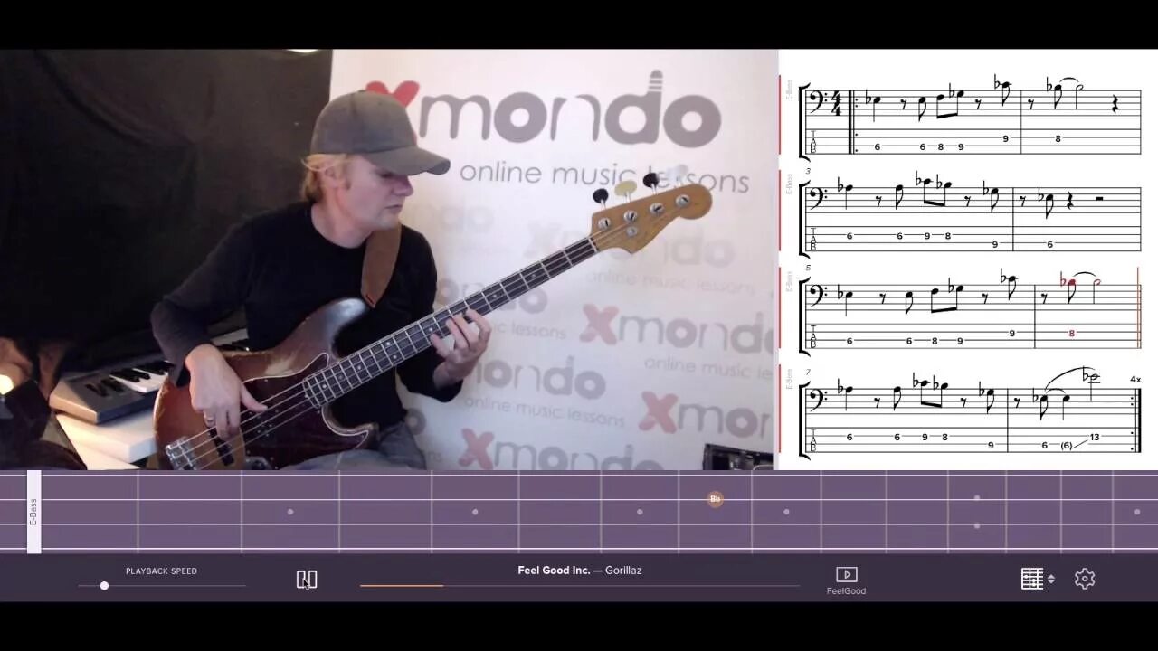 Feel good bass. Гориллаз на гитаре. Bass tabs. Play tab. Feel good bass.