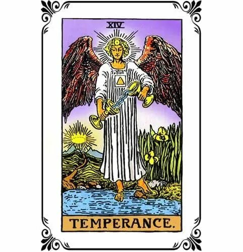 Как выглядит карта умеренность Major Arcana Rider-Waite Tarot Cards YouTube