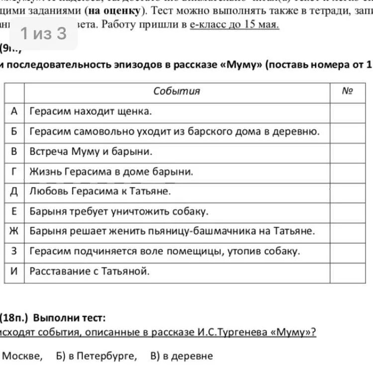 Проверочная работа по муму с ответами. Проверочная работа по муму с ответами