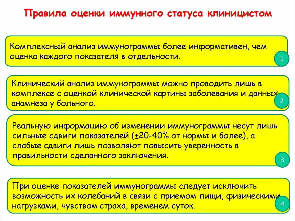 Новые правила оценки. Методы оценки иммунного статуса. Правила клинической оценки иммунного статуса. Общие правила оценки иммунограмм. Оценка иммунного статуса заключение.