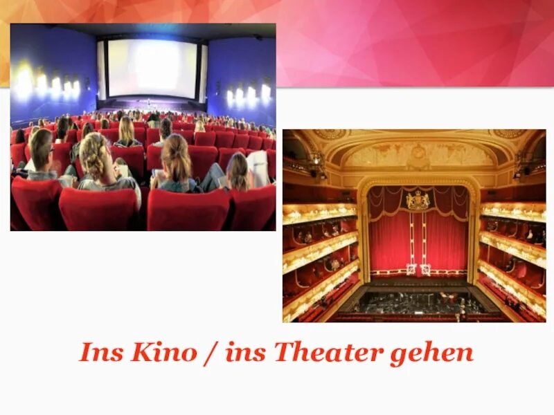 In the Theater или at the Theater. Customer in the Theatre. Ins theater