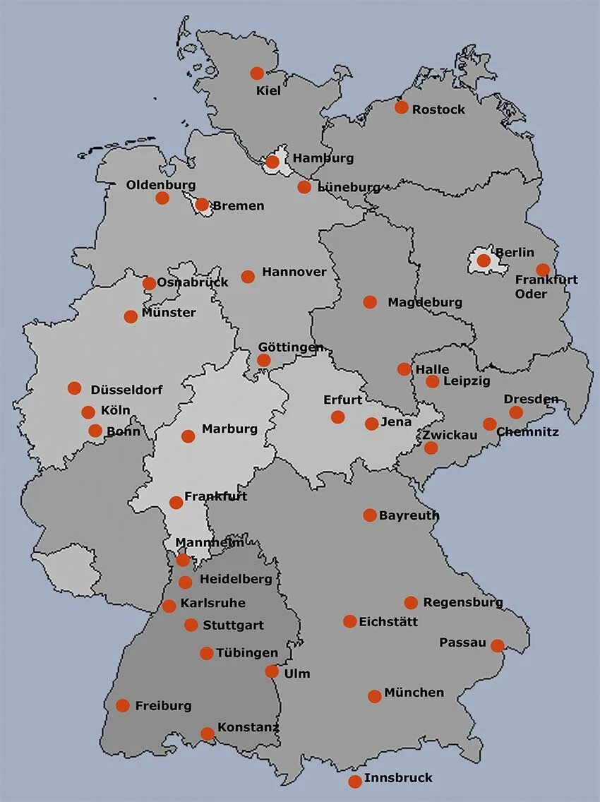 Геттинген на карте Германии. Геттинген Германия на карте Германии. Карта Германии с городами. Ольденбург Германия на карте.