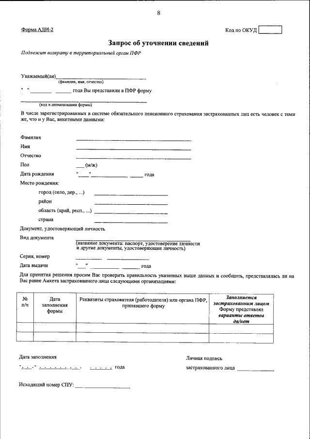 Форма Ади-2 запрос об уточнении. Запрос об уточнении сведений. Запрос об уточнении сведений Ади-2 образец. Запрос об уточнении сведений образец заполнения.