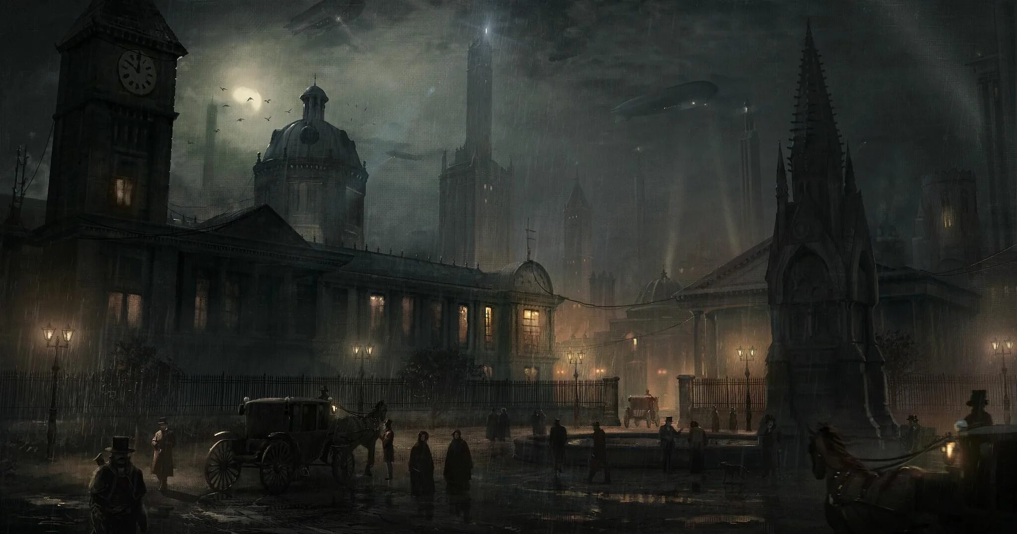 Dark town. The order 1886 город. The order 1886 арт. The order 1886 арт Лондон. Тёмный стимпанк Викторианский Лондон.