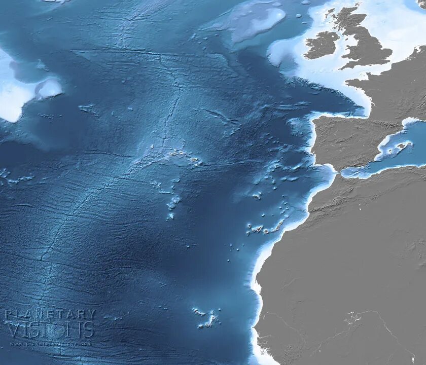 Акватория Атлантического океана. Глубина Атлантического океана. Дно океана из космоса. Срединно-Атлантический хребет. Рельеф климат атлантического океана