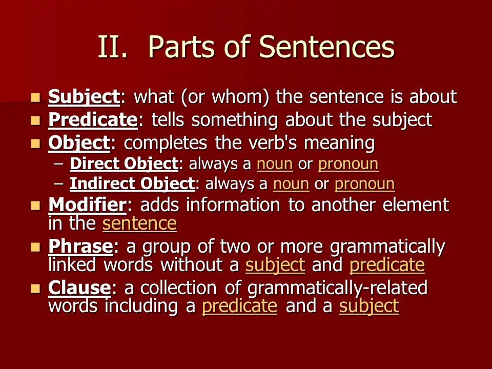 Object predicate