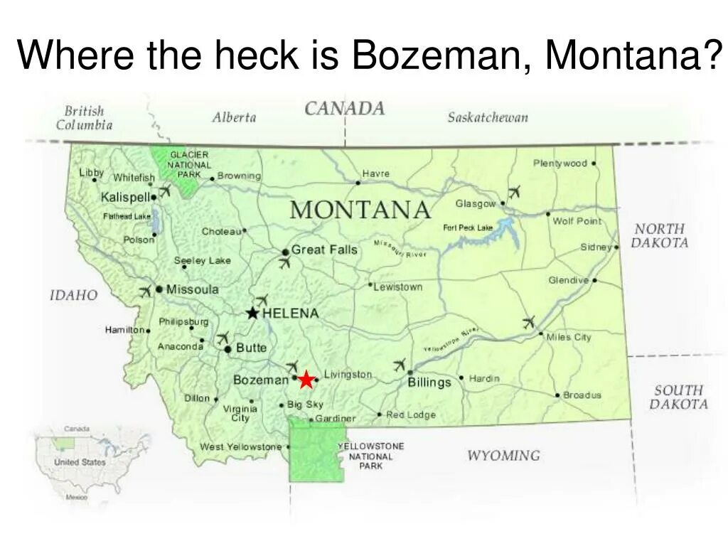 Штат Монтана на карте США. Карта штата Монтана с городами. Штат Монтана подробная карта. Штат Монтана карта Штатов. Штат монтана на карте