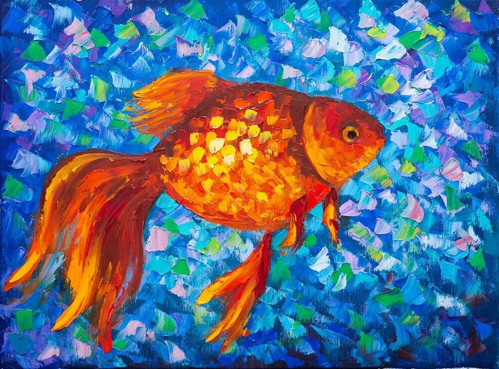 3 класс золотая рыбка. Рыбки гуашью. Рыбка мазками. Золотая рыбка. Золотая рыбка гуашью.