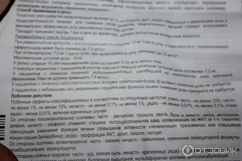 Мелоксикам таблетки 15 мг как принимать
