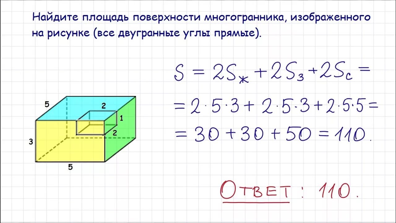 Найти площадь полной поверхности фигуры. Площадь многогранника ЕГЭ. Площадь поверхности многогранника ЕГЭ. Площадь поверхности многогранника формулы. Формула нахождения площади поверхности многогранника.