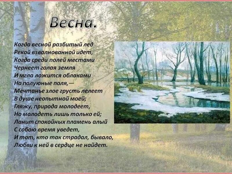 Стихи про природу весной