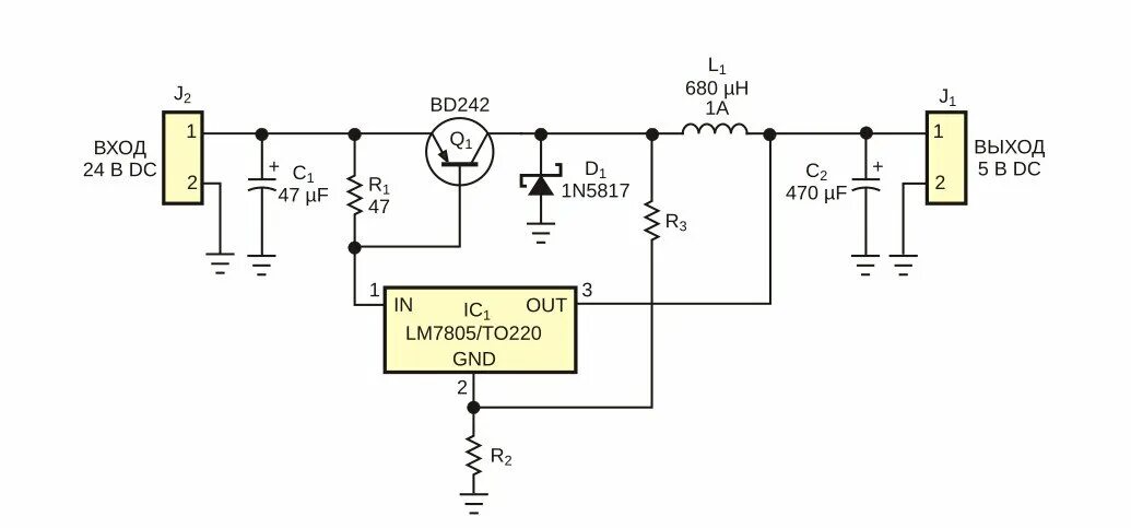 Линейный стабилизатор напряжения lm7805. Схема повышающего DC-DC преобразователя на транзисторах. Преобразователи напряжения DC-DC схемы. Регулируемый понижающий преобразователь lm317t.