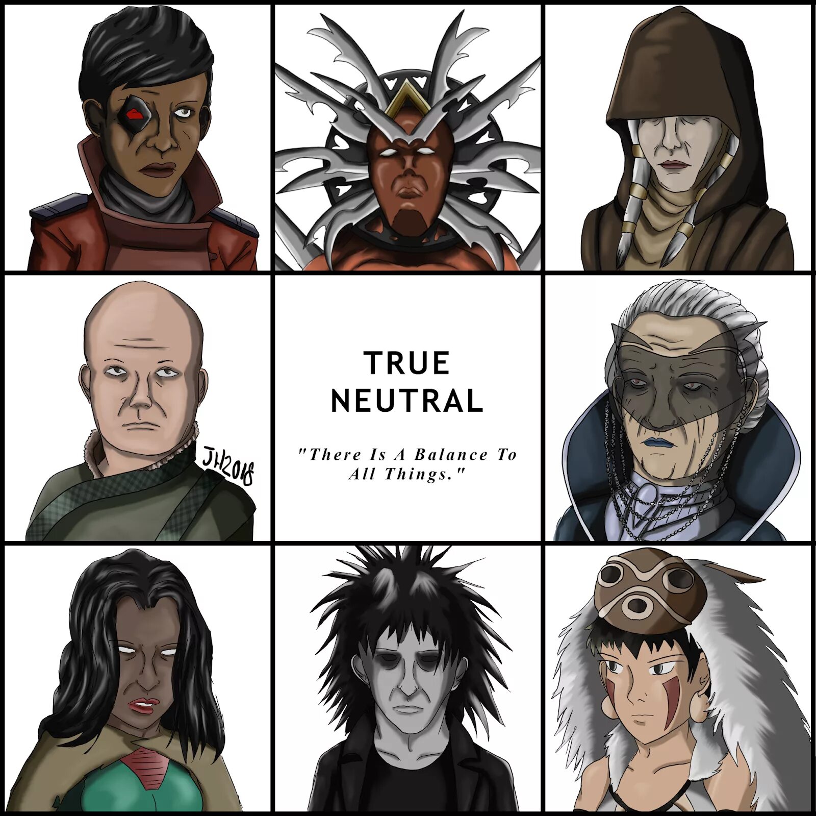 True neutral. Персонаж нейтрал. True Neutral персонажи примеры. Класс нейтрал персонажи.