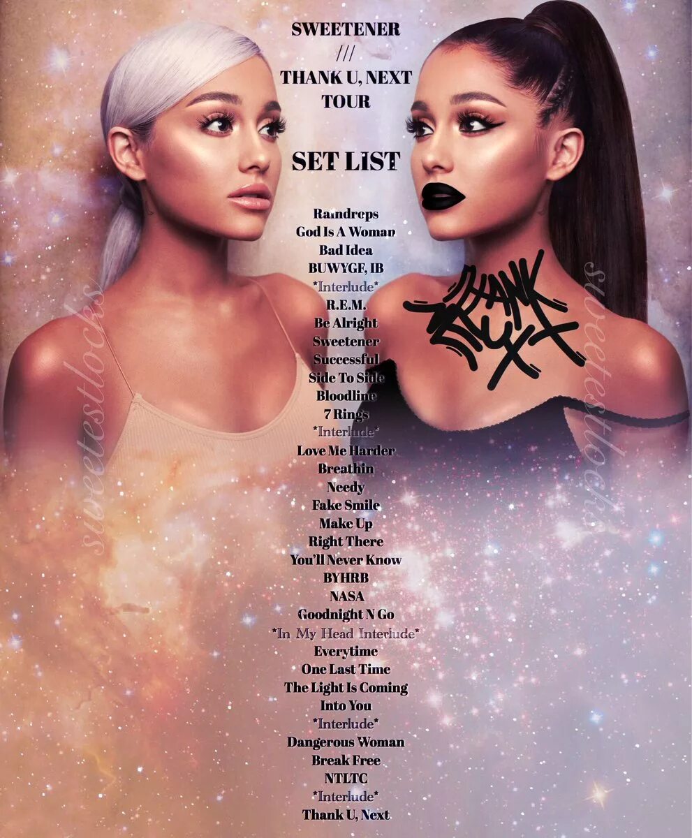 Dark aria перевод. Постеры Sweetener World Tour Ariana grande. Ariana grande Sweetener обложка.