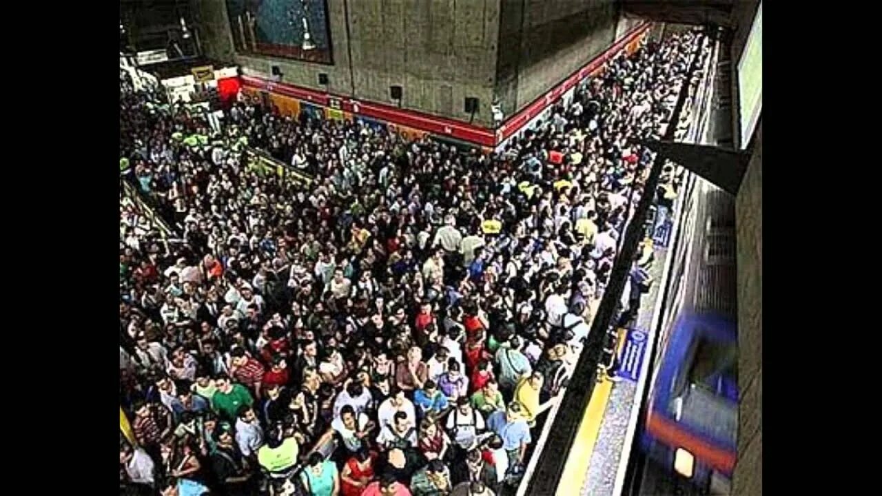 Crowded more crowded the most crowded