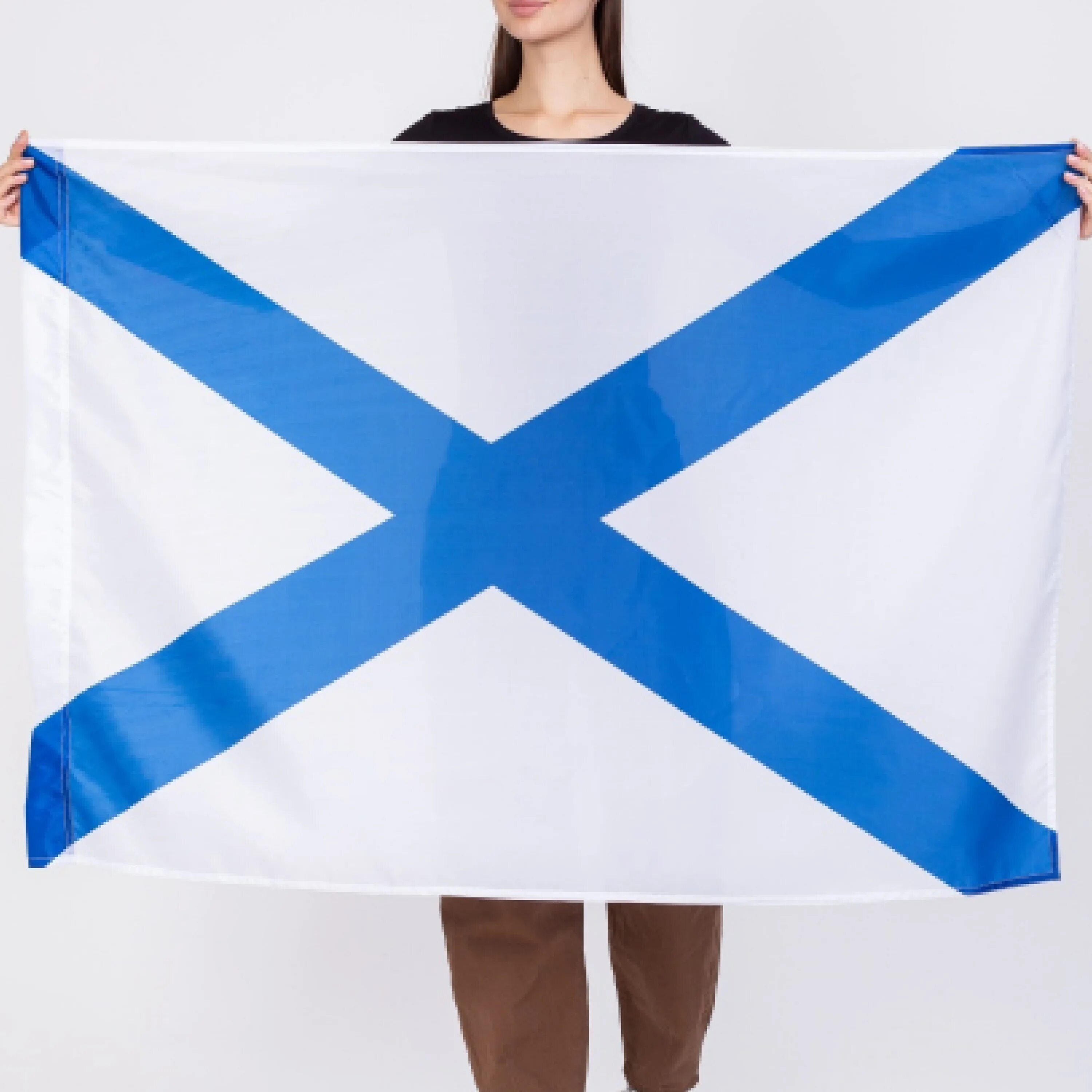 Флаг Андреевский 90х135 см. Флаг Андреевский (90 х 135). Полиэфирный шелк для флагов. Флаг из полиэфирного шелка.