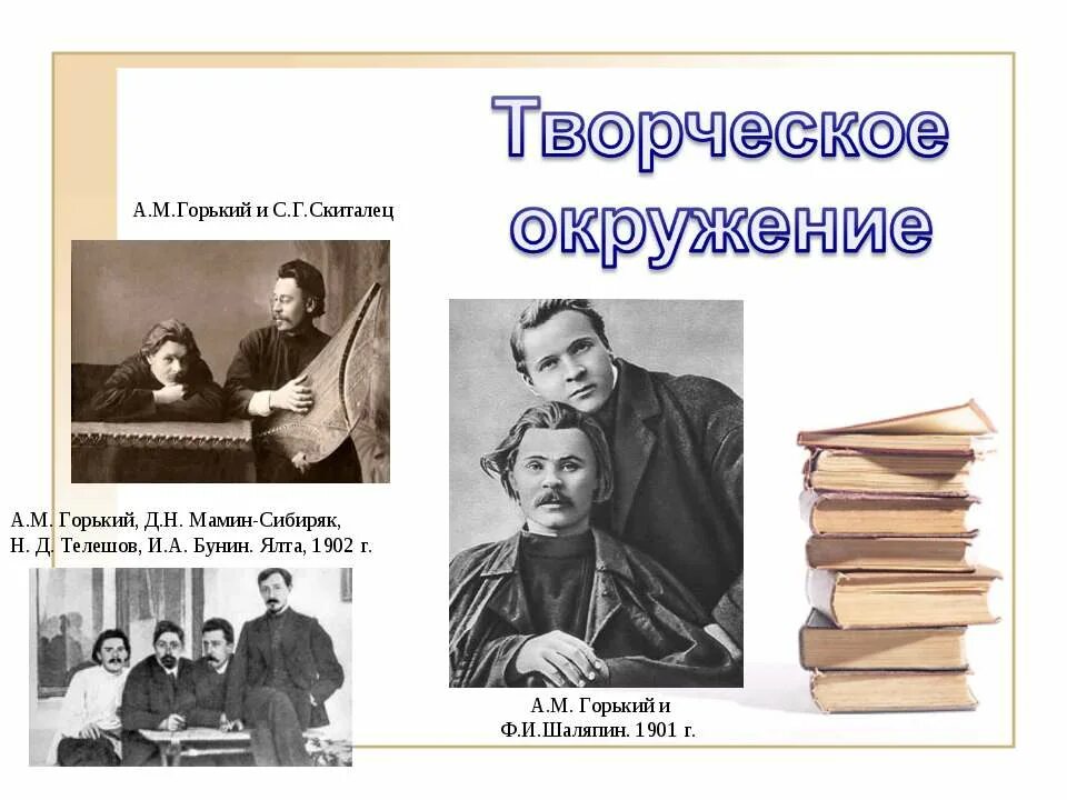 М. Горький, д. н. мамин-Сибиряк, н. д. Телешов и и. а. Бунин. Ялта, 1902.