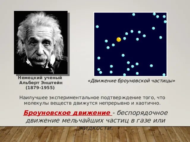 Объяснить броуновское движение ученые смогли только через. Объяснить броуновское движение ученые смогли только через