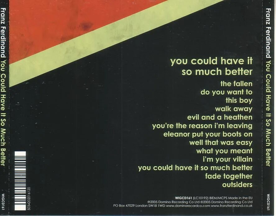 Much better слова. Franz Ferdinand 2005 - you could have it so much better. Franz Ferdinand album you could have it so much better. You could have it so much better. Franz Ferdinand the Fallen.