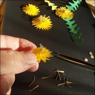 Одуванчик из бумаги