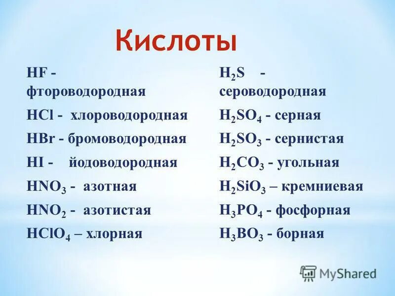 Сероводородная кислота сильная