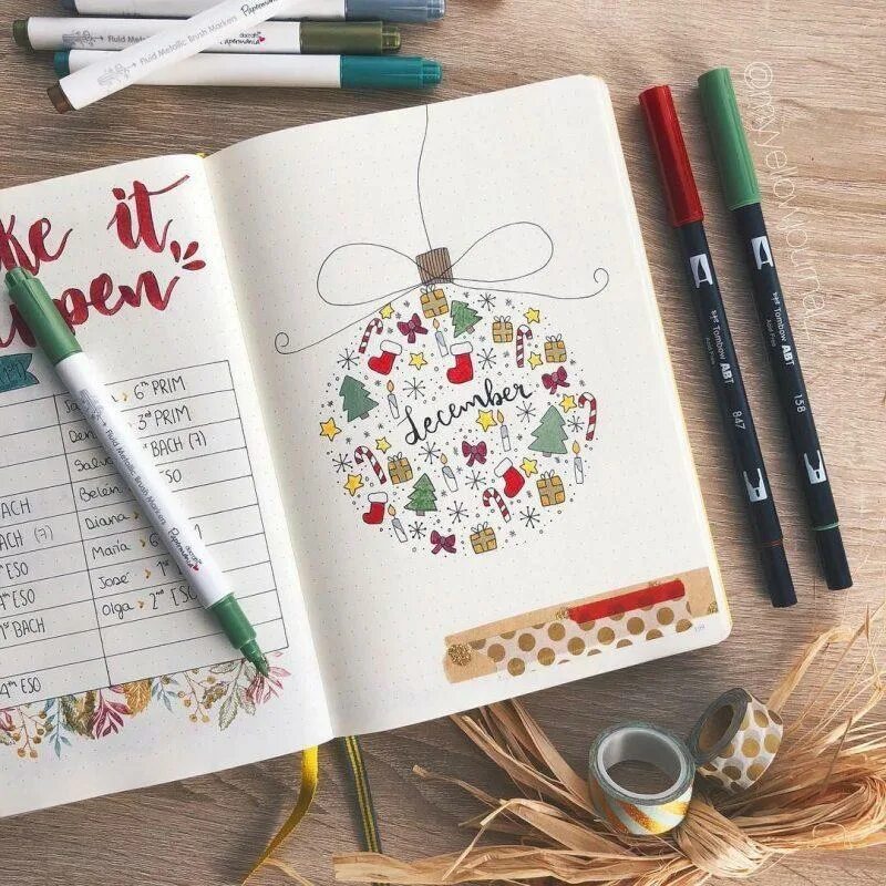 Bullet journal. Буллет джорнал декабрь. булет джорнел идеи. bullet journal зима. буллет джорнал 2025 идеи.