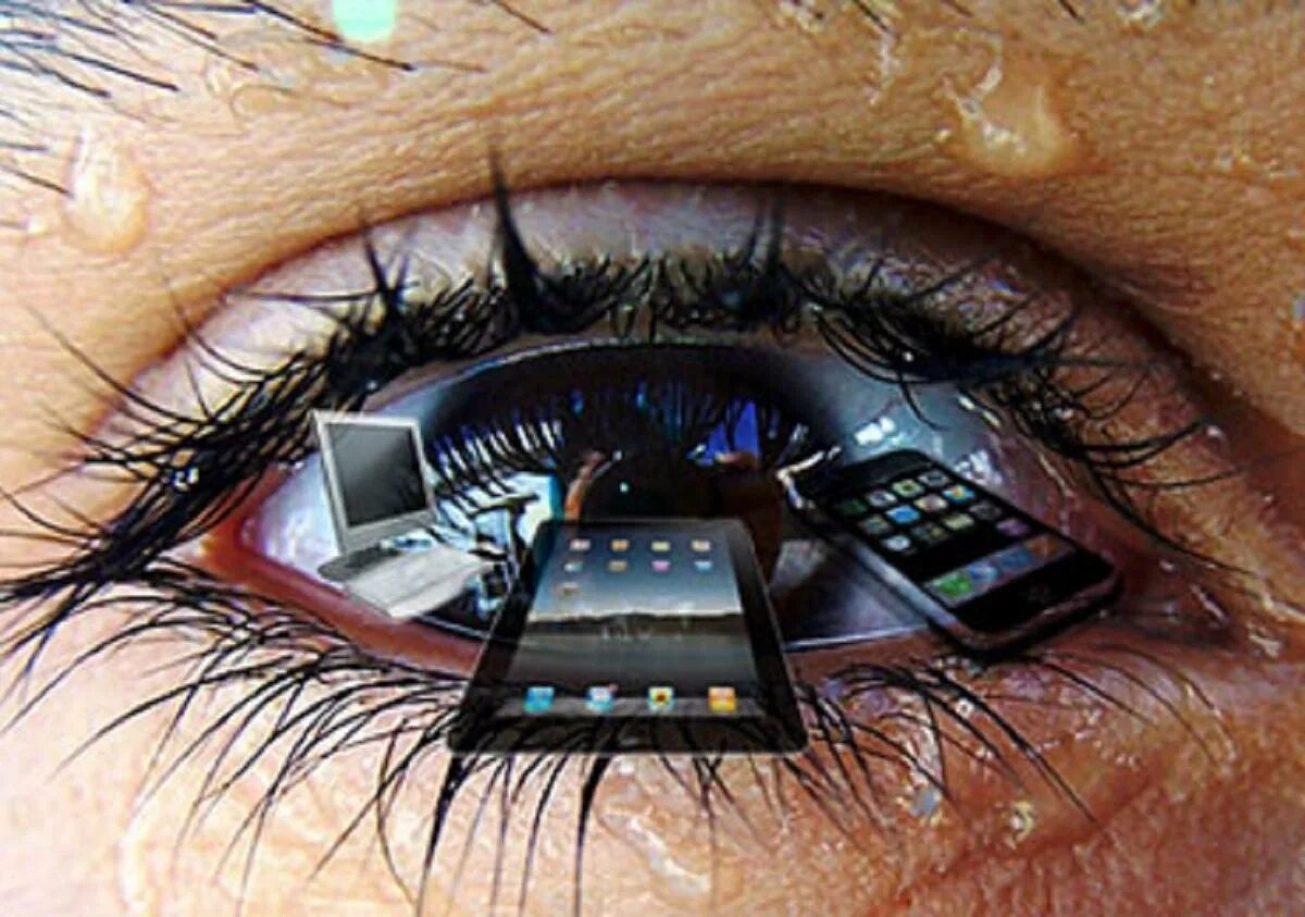 Компьютер с глазами. Компьютер и зрение. Синдром компьютерного зрения. Ухудшение зрения из за телефона.
