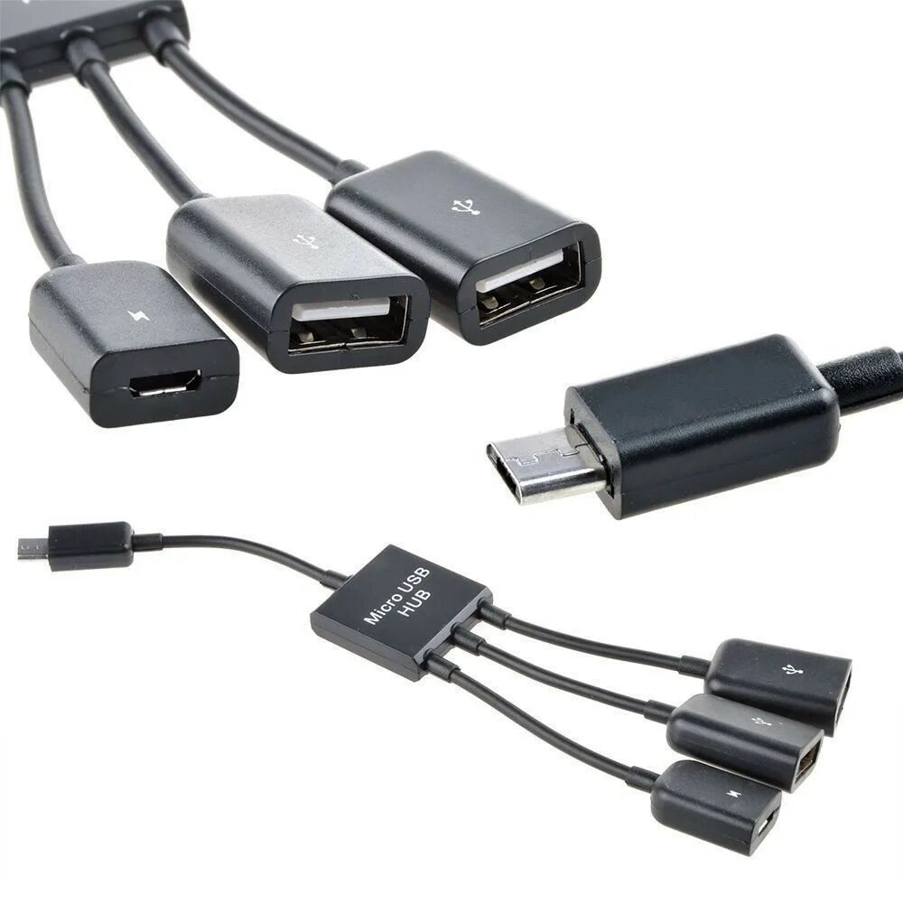 Как использовать через usb. Кабель-концентратор 2 micro usb / micro usb. кабель otg концентратор. отг кабель с дополнительным питанием. хаб usb-с otg.