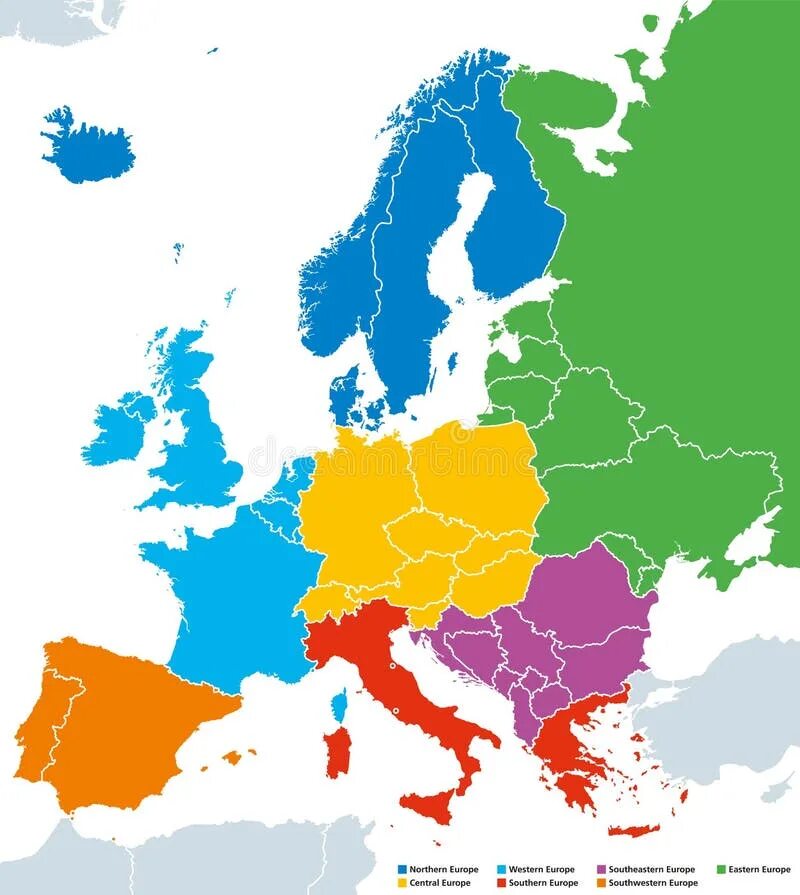 Countries regions перевод. Европа: Западная, Северная, Южная, Центральная и Восточная Европа. Региональное деление Европы. Южная и Центральная Европа на карте. Западная и Центральная Европа.