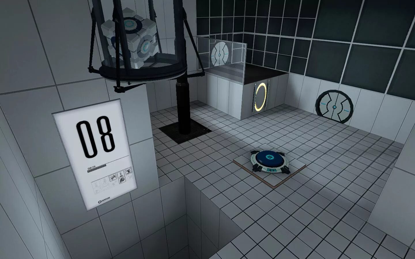 Garry s portal. Портал 1. portal 2 моды. комната из портал 1. portal unity.