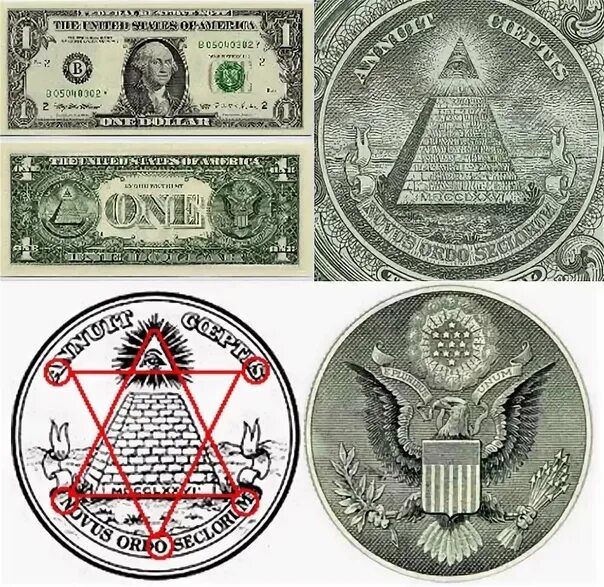 Масонские символы. Массл6ские знаки на долларе. Масонский знак на долларе. Тайные масонские символы.