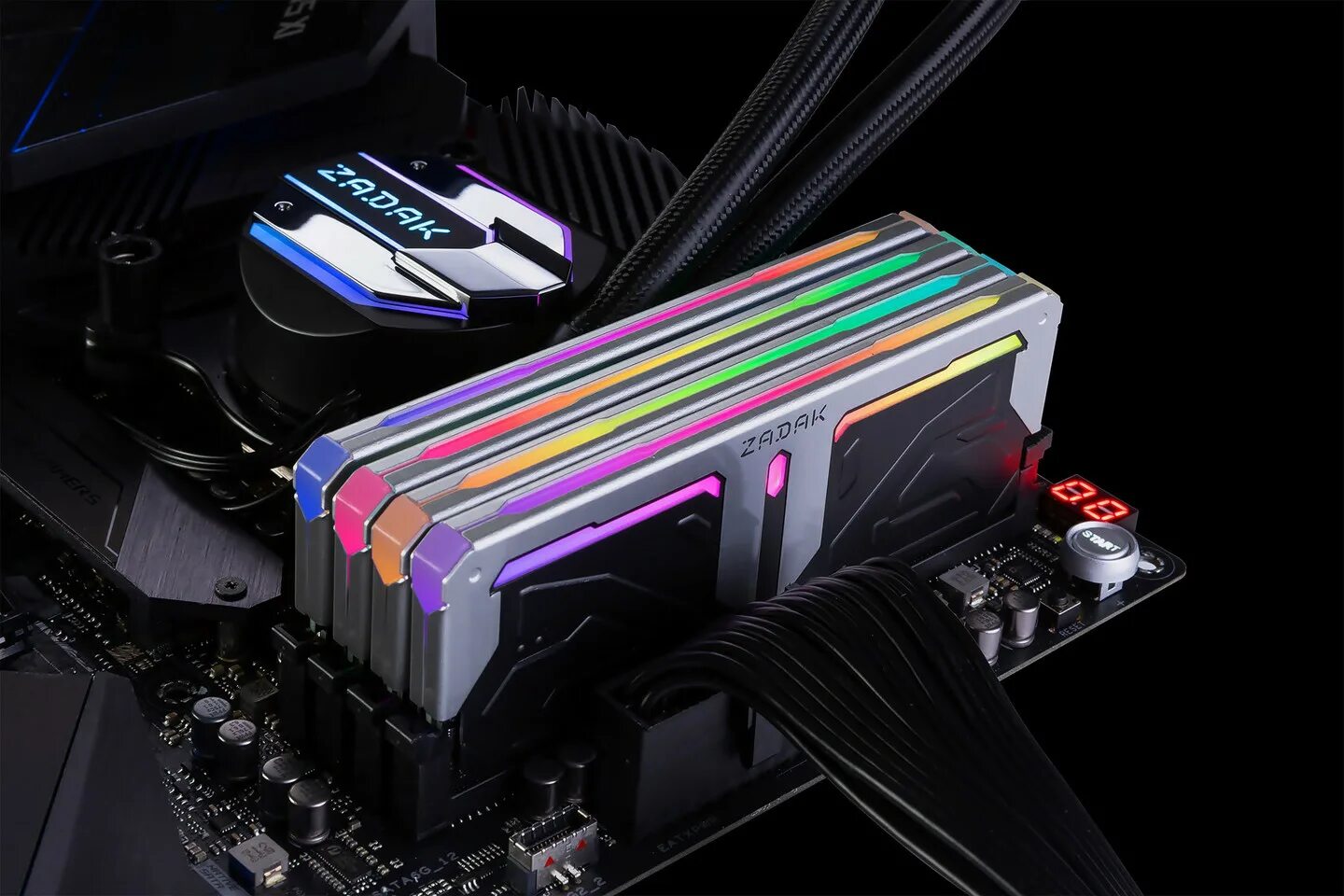 Ram spark. Zadak spark rgb ddr4 3600mhz 8gb x 2. ddr4 rgb. spark rgb. zadak.