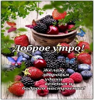 Фрукты доброе утро надпись