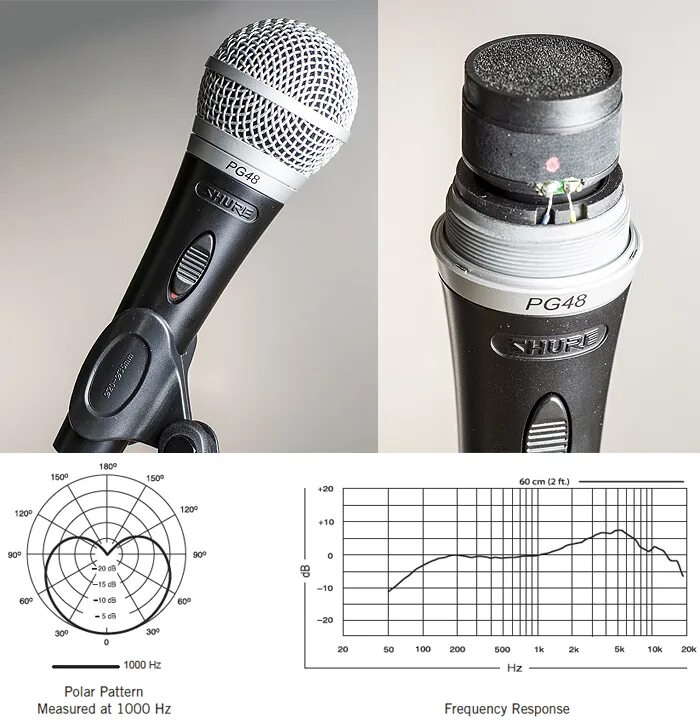 Микрофон динамический Shure pg48. Shure sm58 АЧХ. АЧХ микрофона Shure sm58. Динамический сценический микрофон Shure. Микрофоны с шумоподавлением купить