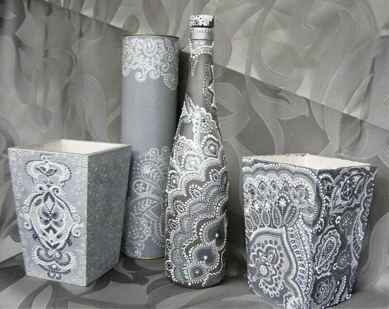 Техники декорирования изделий. Сицилийское кружево Ришелье. Декупаж вазы. Декор стеклянной вазы кружевом. Декор стеклянной вазы кружевами Сицилийское кружево.