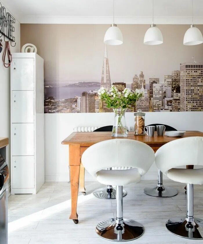 Фото стен на кухне современные идеи 6 Ways to Light Up Stone and Brick Indoors and Out Modernes esszimmer, Speisezim