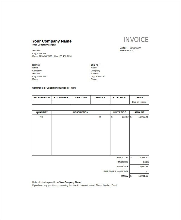 Invoice received